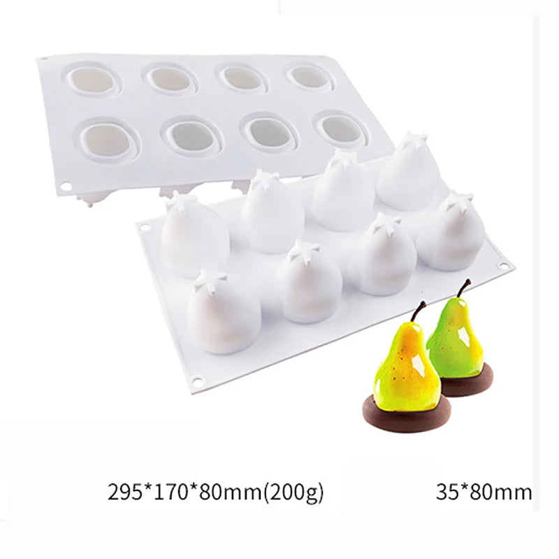 Pineapple Pear Peach Fruit Series Cake Silicone Mold