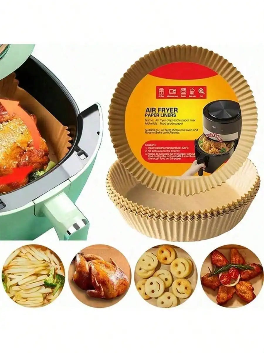 100/50pcs Disposable Square & Round Air Fryer Baking Paper,