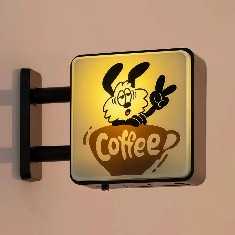 Retro Coffee Corner Creative Atmosphere Light