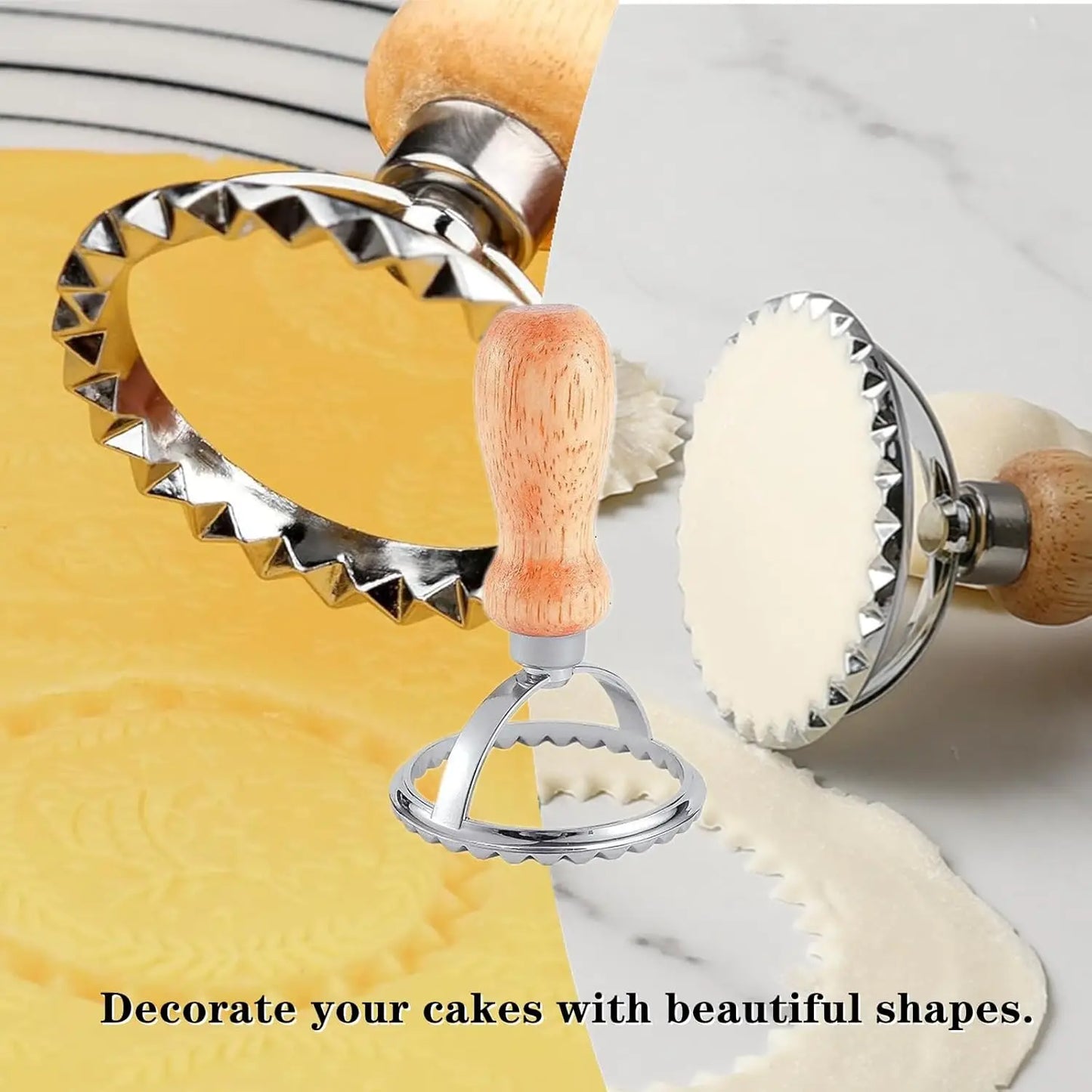 10-Piece Cookie Cutter Set, Zinc Alloy & Wood,