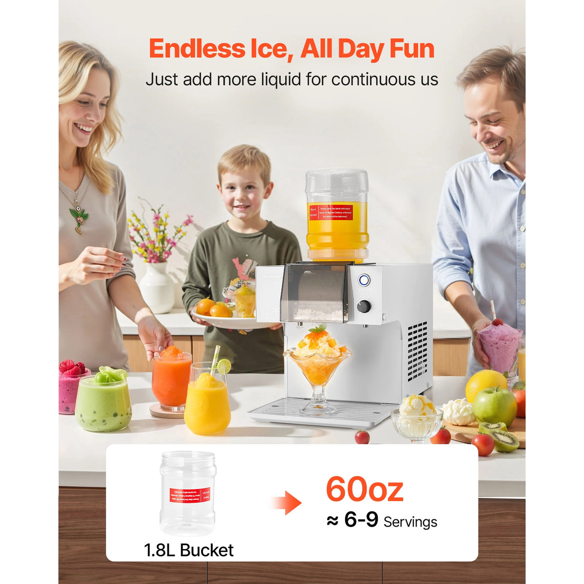 40-80kg per 24H Snowflake Ice Machine