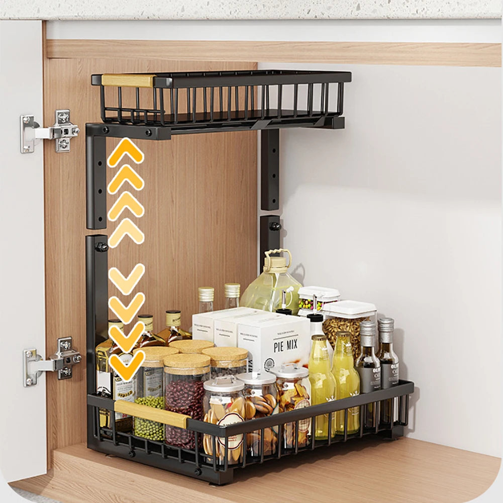 2-Tier Pull Out Cabinet Organizer