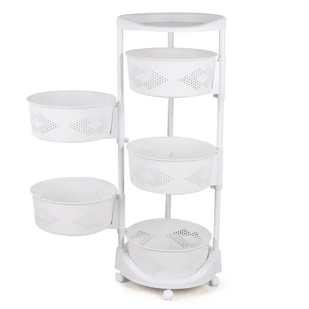 5 Tier Rotating Kitchen Organizer Rack