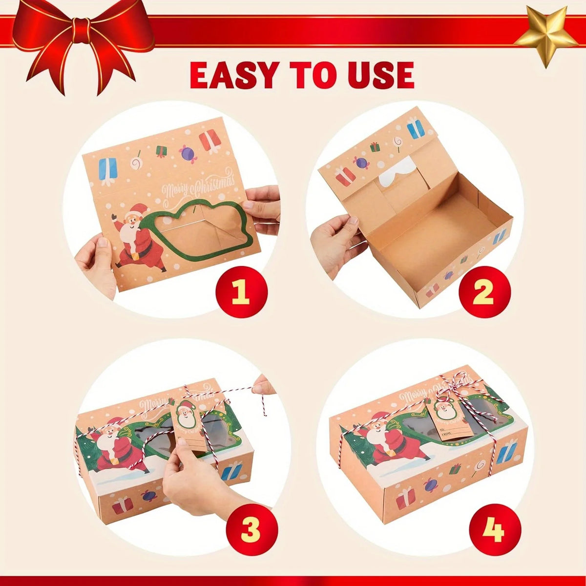 24 PCS Christmas Cookie Gift Baking Box