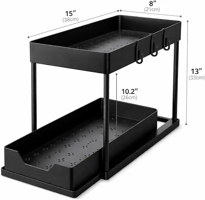 2 Tier Sliding Under Sink Organizer