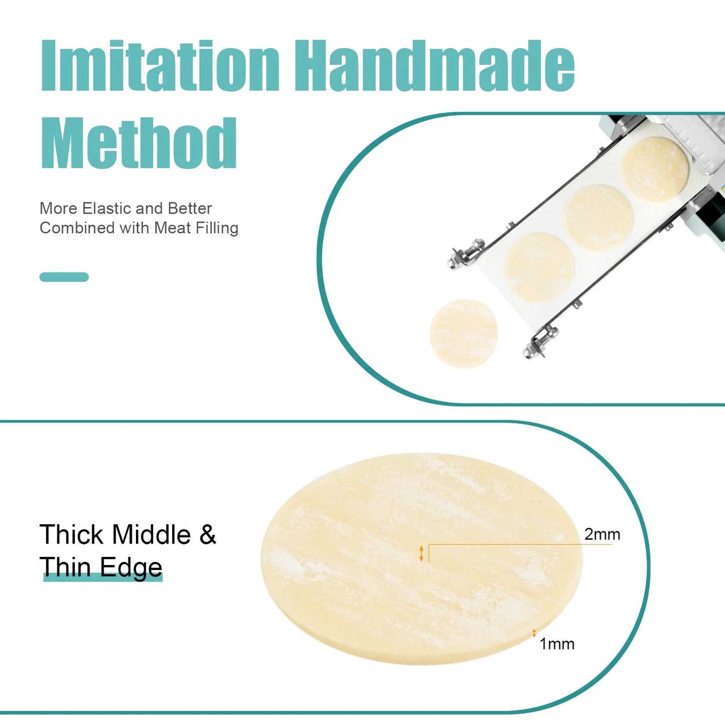 Dumpling Skin Maker 50-60 Pieces/min