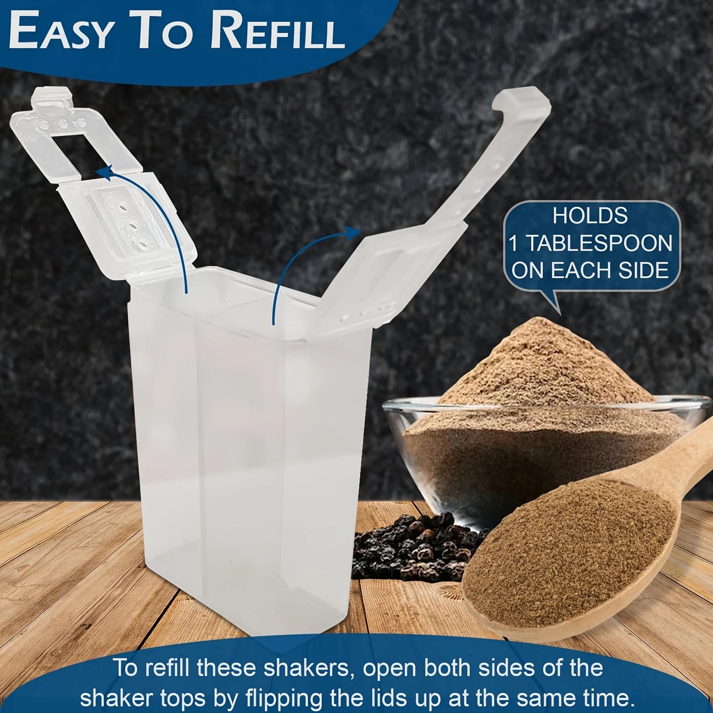 1/2pcs 2in1 Camping Seasoning Shaker Multi-Purpose Spice Jar