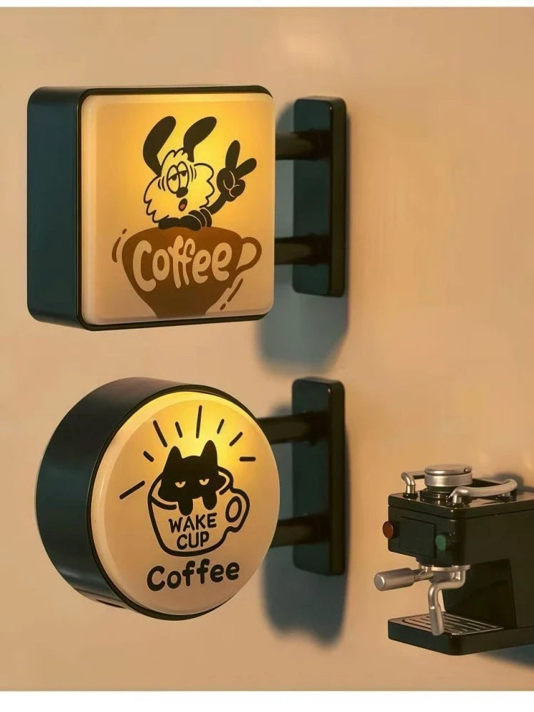 Retro Coffee Corner Creative Atmosphere Light