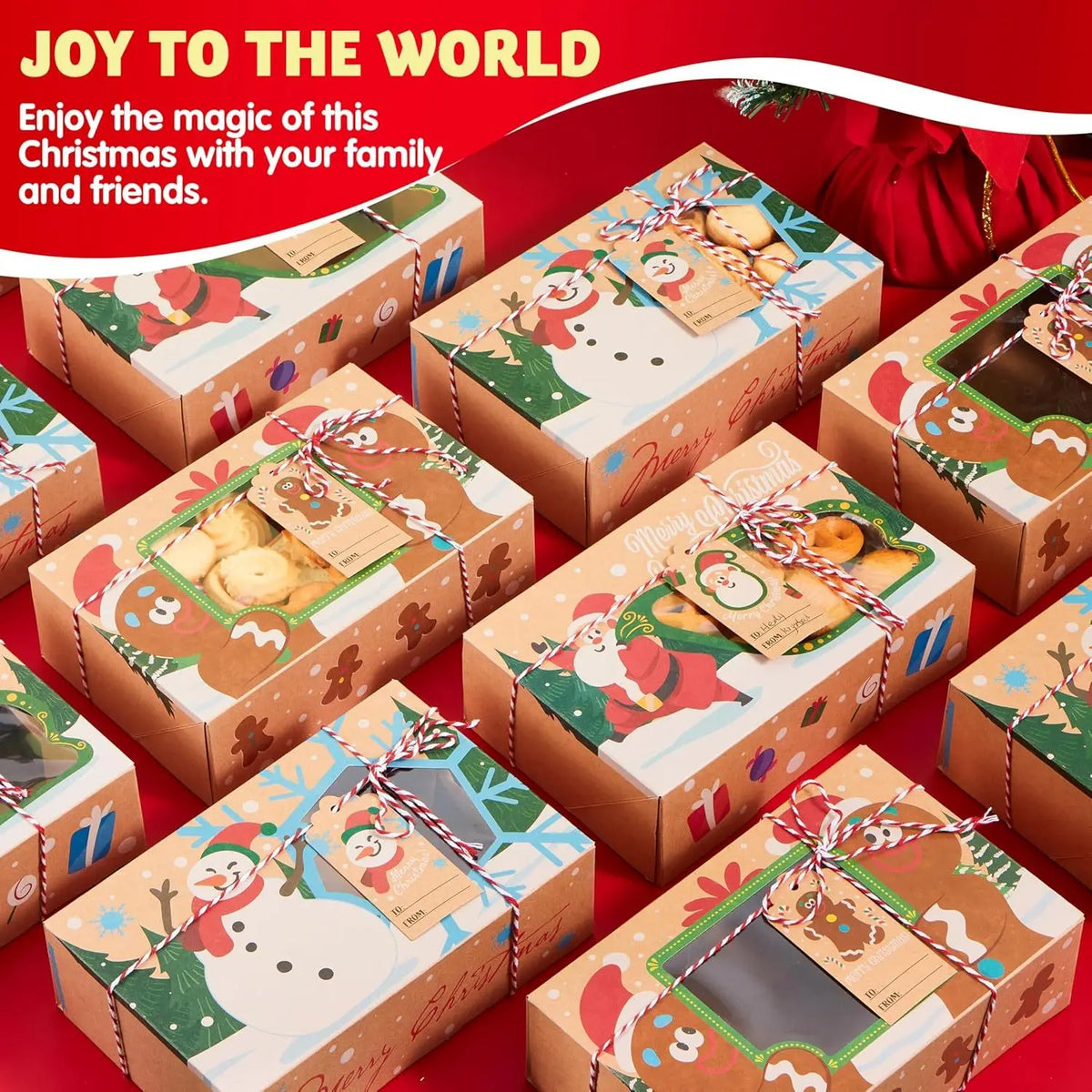 24 PCS Christmas Cookie Gift Baking Box