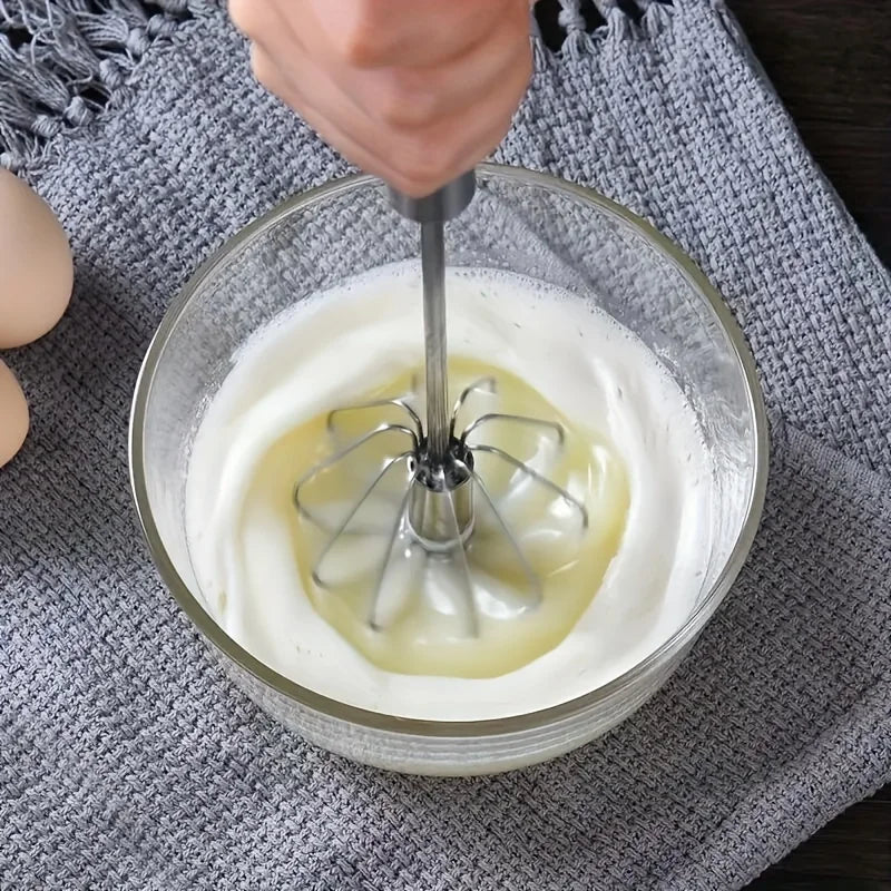 Stainless Steel Rotary Egg Beater
