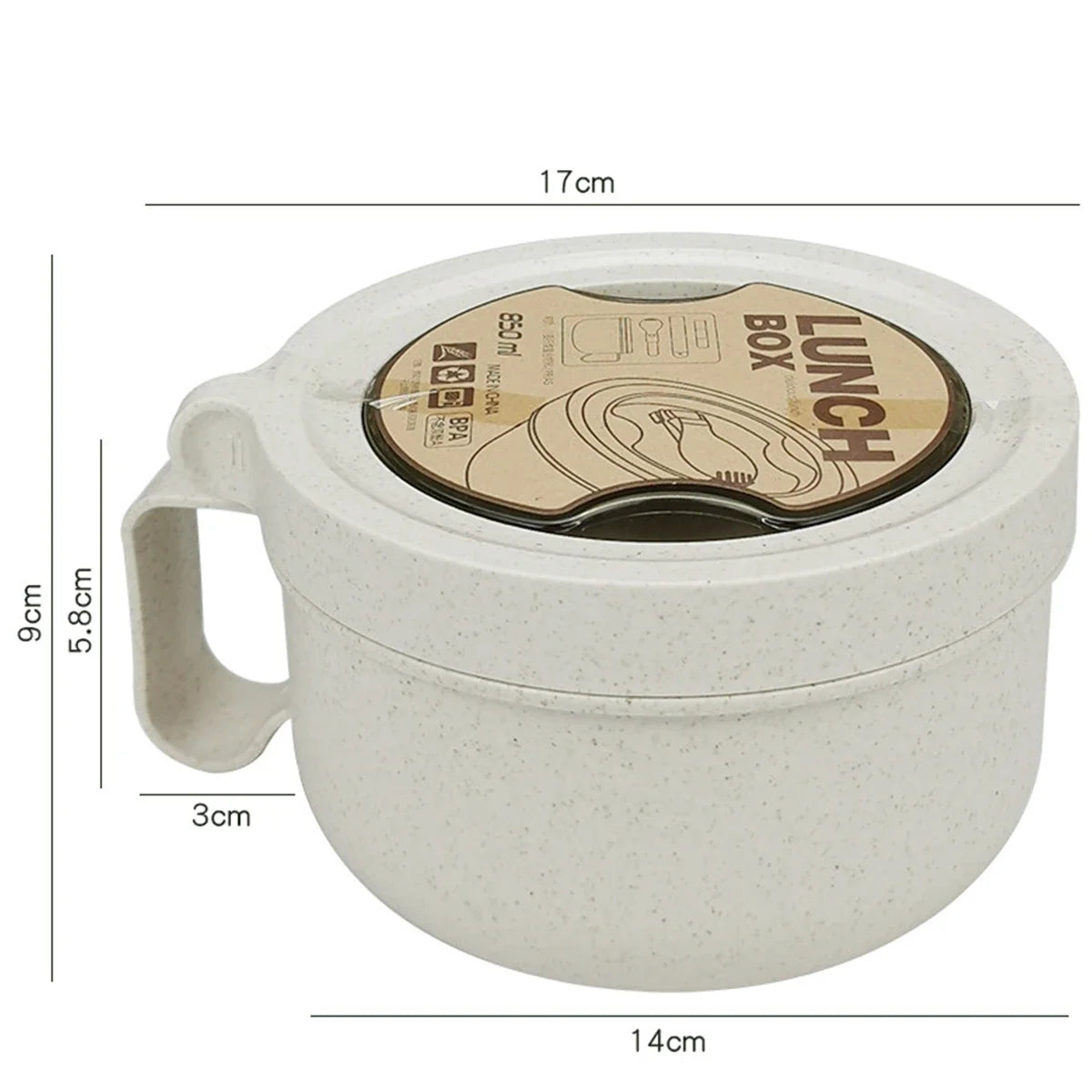 850ml Microwave Soup Bowl with Lid