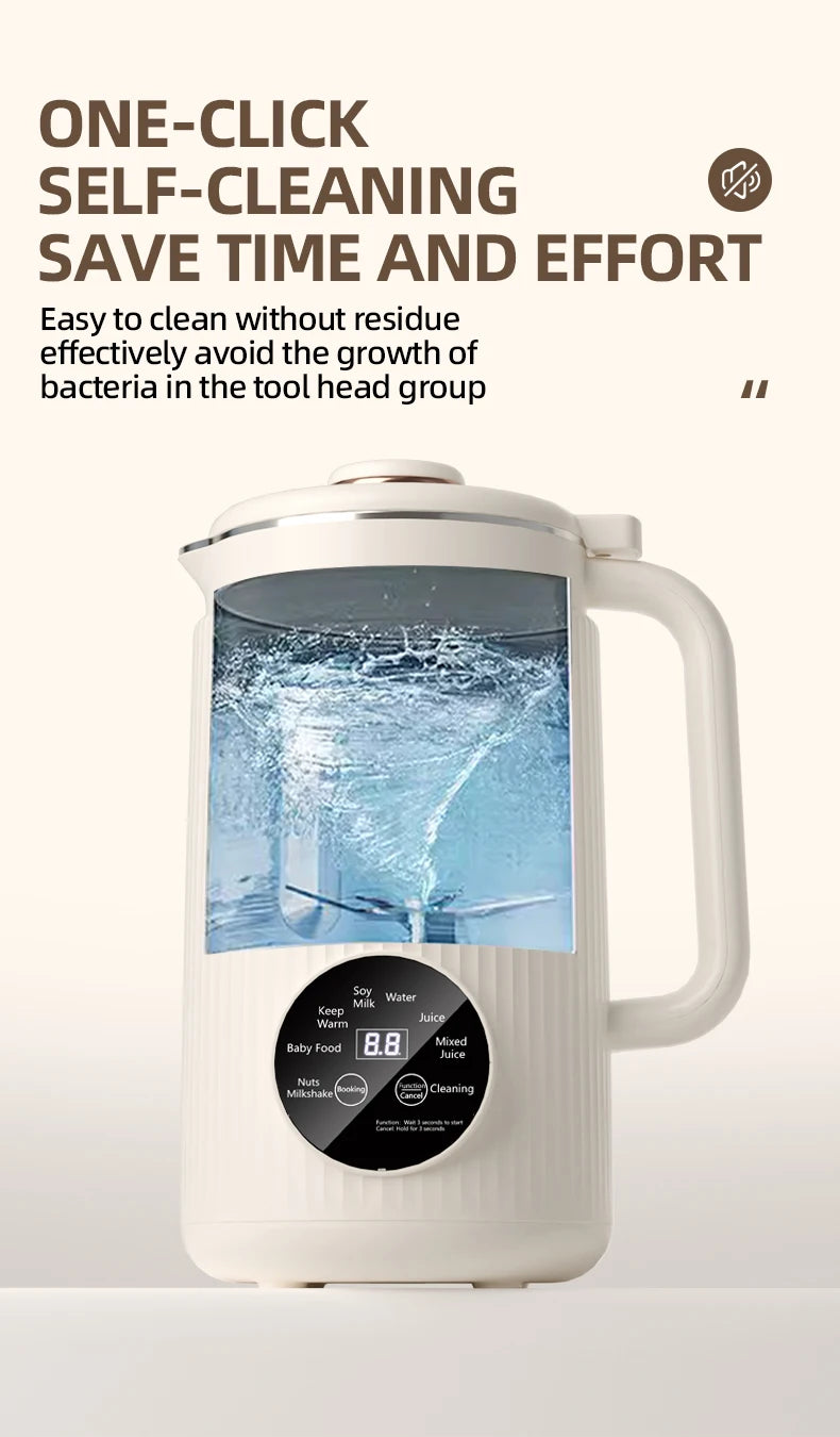 8-in-1 Multifunctional Automatic Nut Milk Machine&Coffee Maker