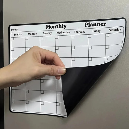 Fashionable magnetic dry erase calendar