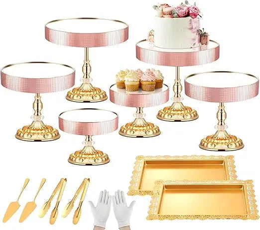 12 Pieces Gold Cake Stand Set, Vintage Cake Display