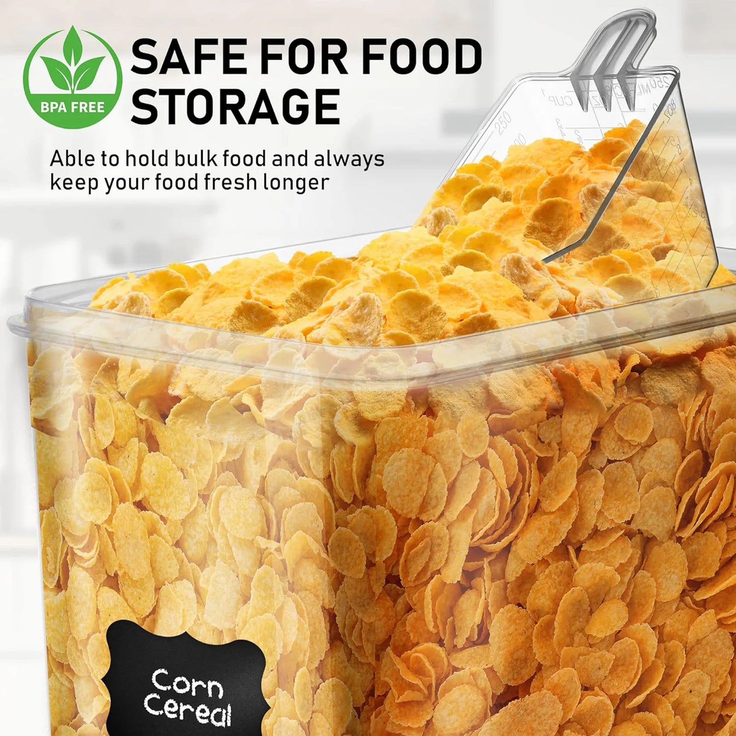 2Pcs 8.5L Large Food Storage Containers With Lids Airtight Pantry