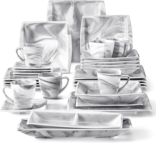 32-Piece Porcelain Dinnerware Set for 6,