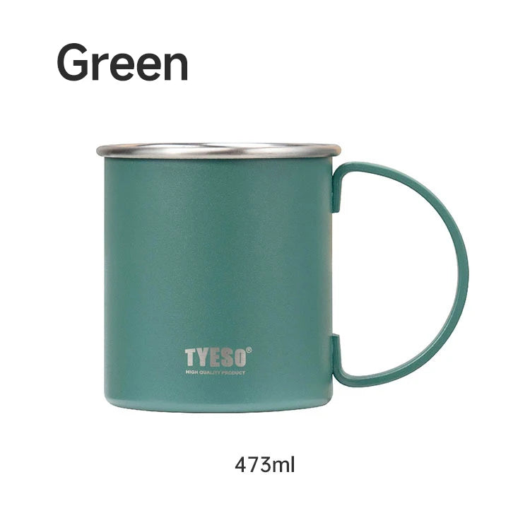 Tyeso Anti-scalding 304 Stainless Steel Cups Plastic Handle