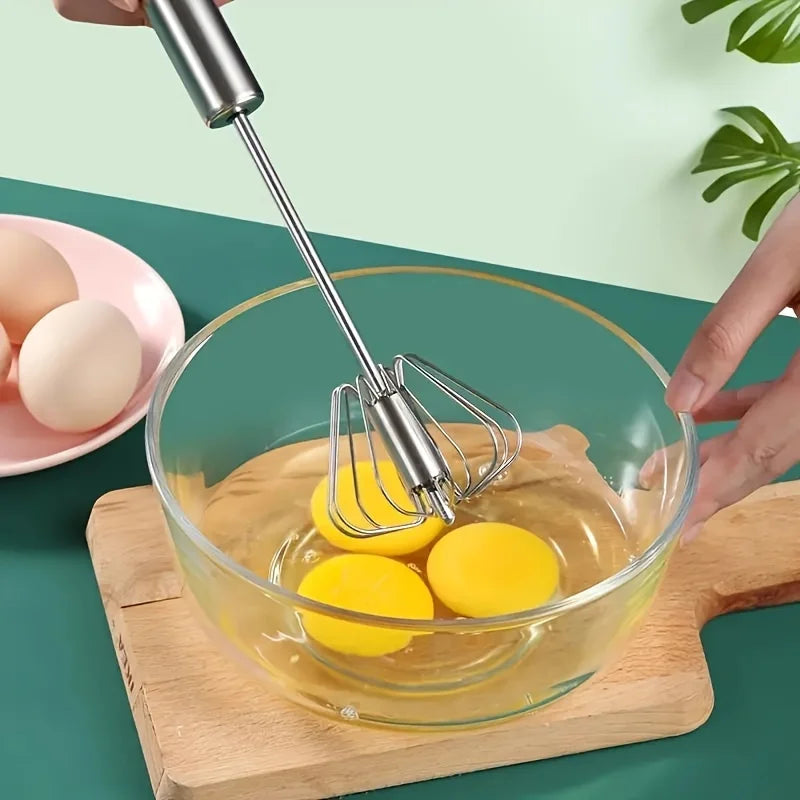 Stainless Steel Rotary Egg Beater