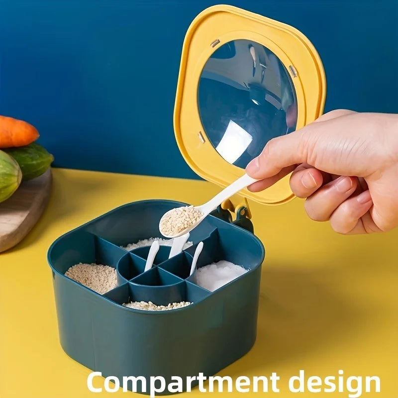 A 4-In-1 Large Capacity Seasoning Box with a Lid