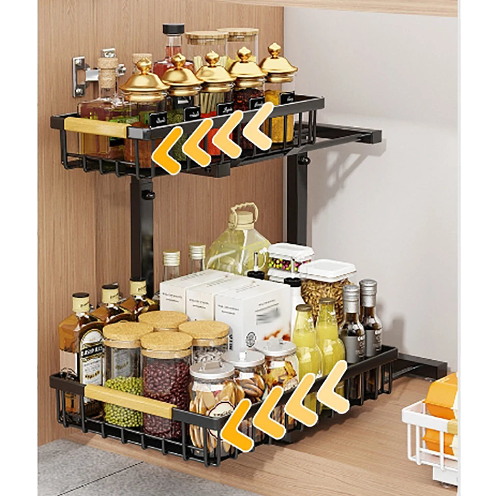 2-Tier Pull Out Cabinet Organizer
