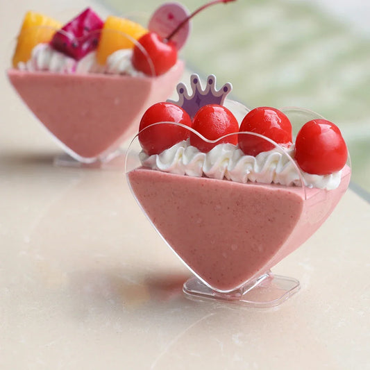 Set of 10 plastic dessert cups,