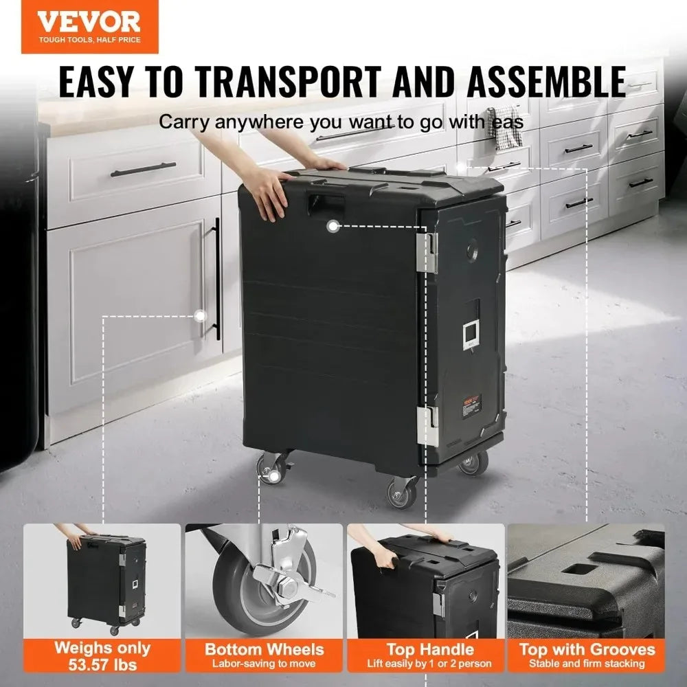 Transport and serve food with confidence using this Insulated Food Pan Carrier, designed for professional catering, restaurants, cafeterias, and large-scale food service operations. With an extra-large 127-quart capacity, thi