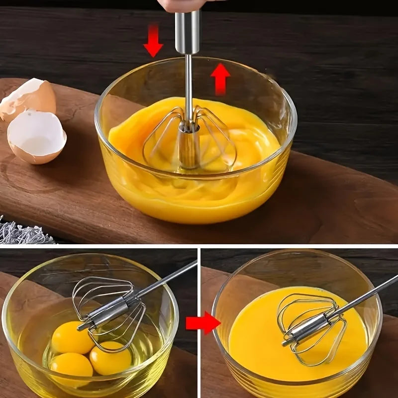 Stainless Steel Rotary Egg Beater