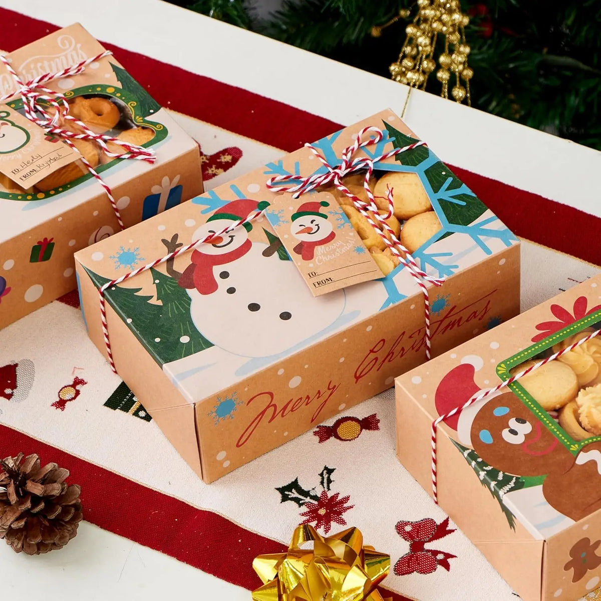 24 PCS Christmas Cookie Gift Baking Box