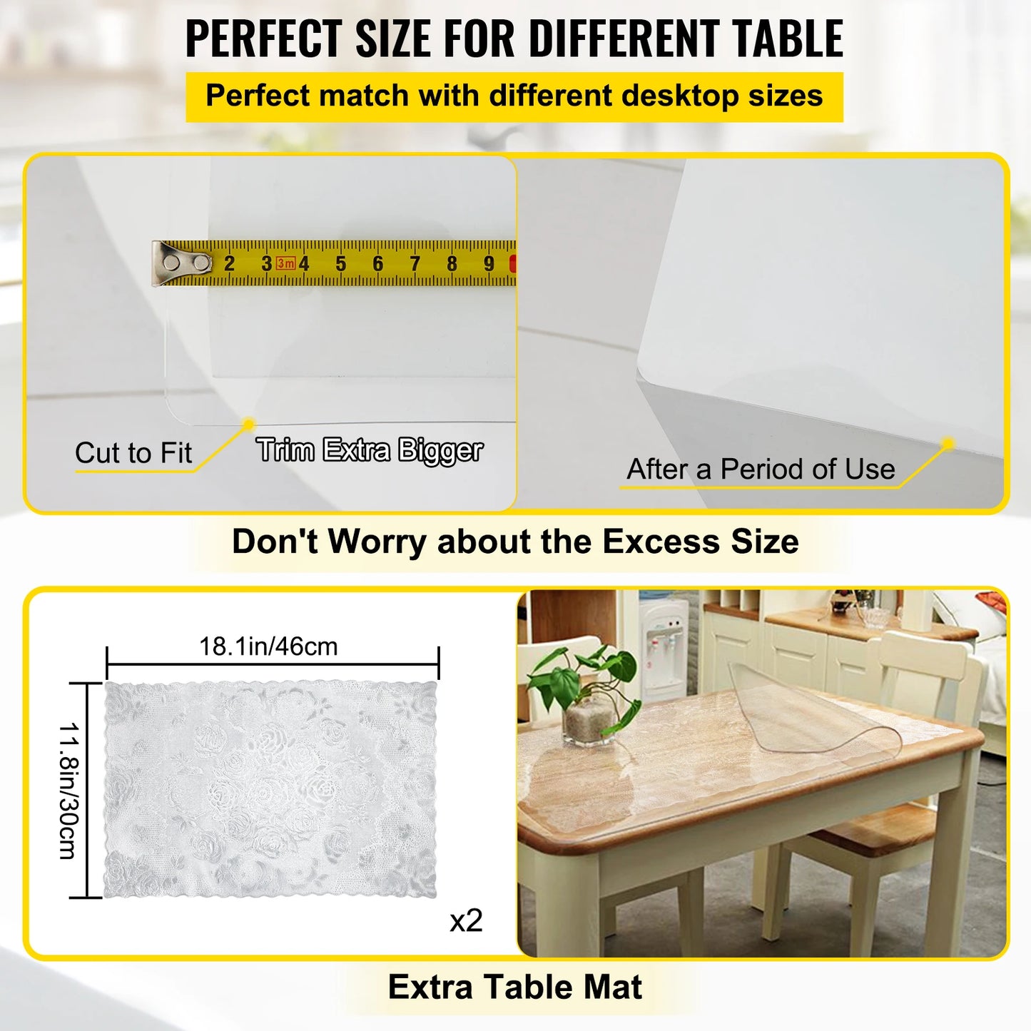 SucceBuy 1.5mm2mm PVC Table Cloth