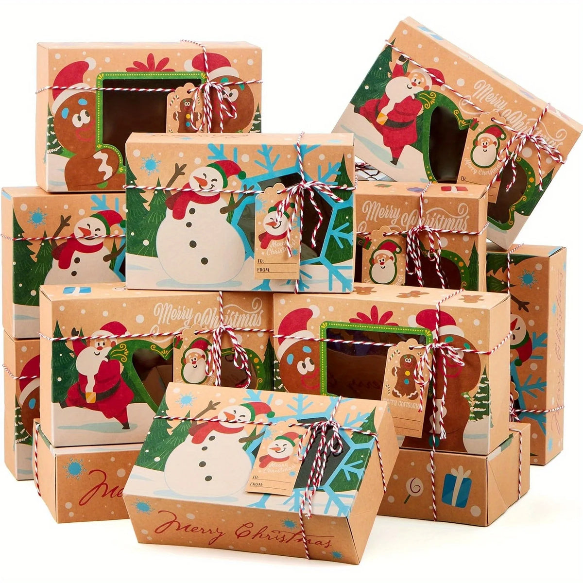 24 PCS Christmas Cookie Gift Baking Box