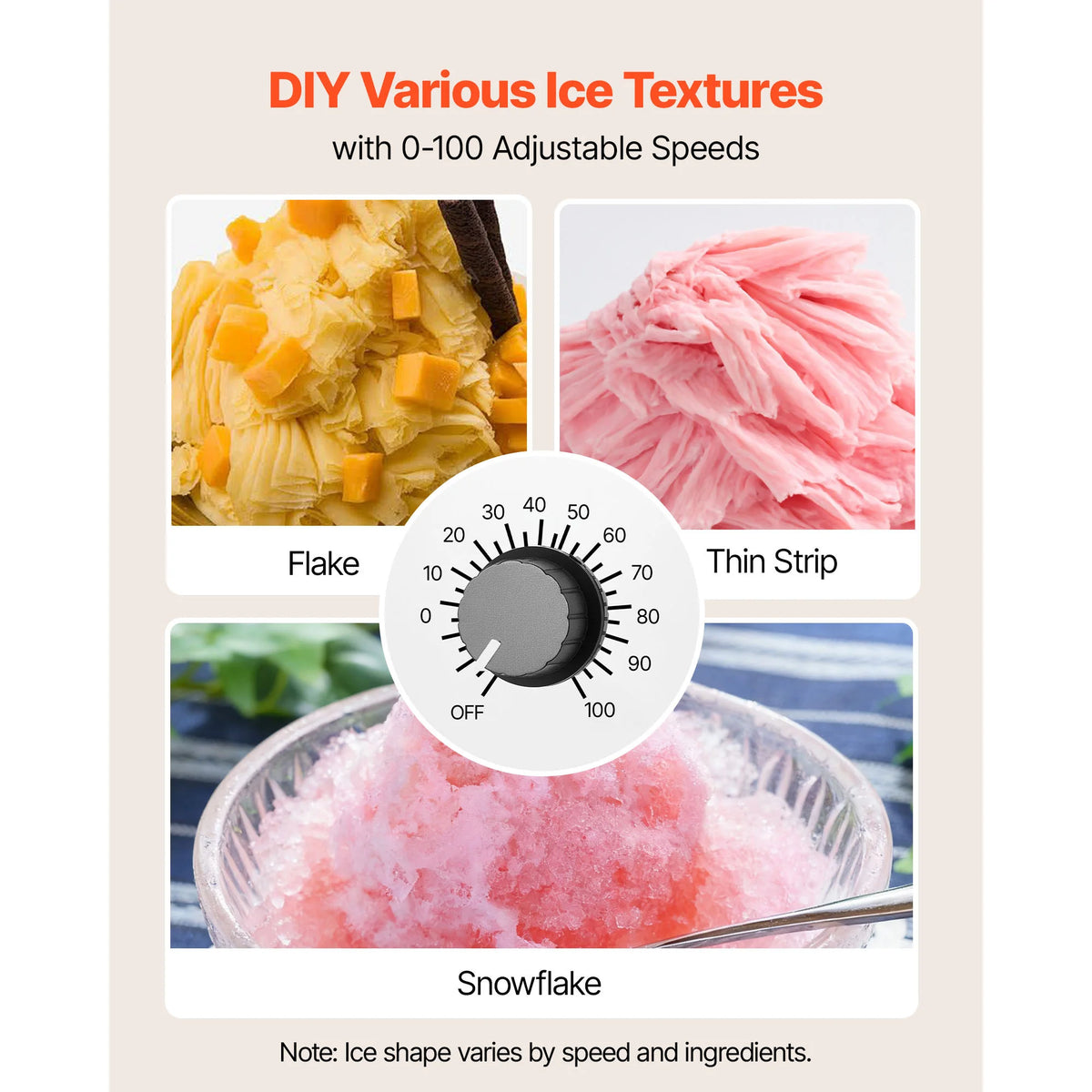 40-80kg per 24H Snowflake Ice Machine