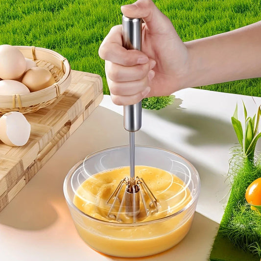 Stainless Steel Rotary Egg Beater