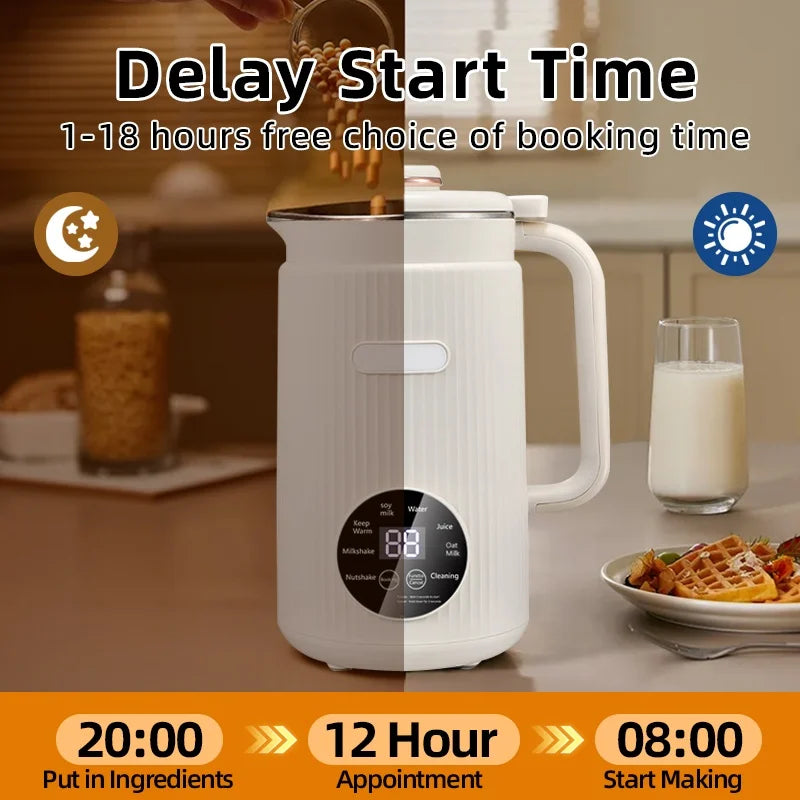 8-in-1 Multifunctional Automatic Nut Milk Machine&Coffee Maker