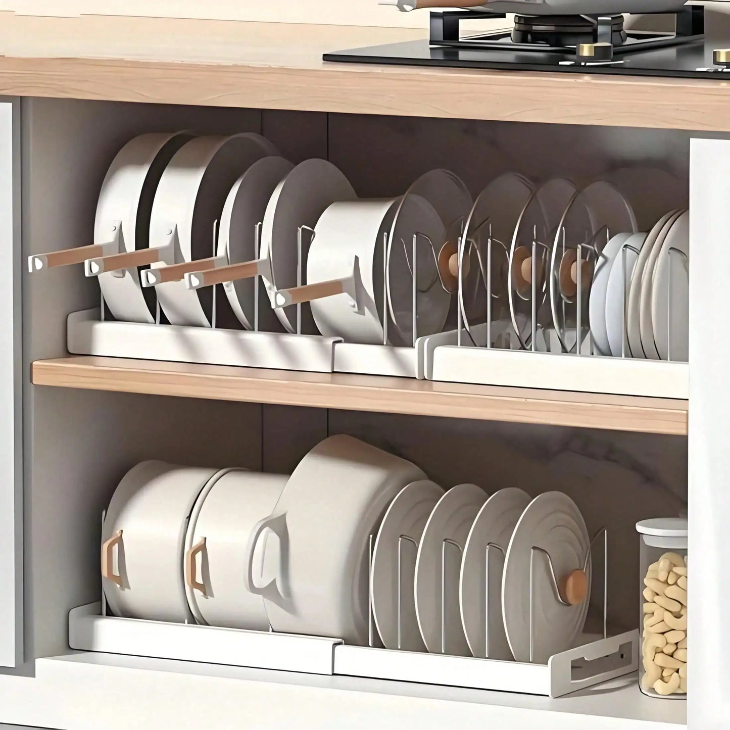 Pull-Out Pot And Pan Organizer, Kitchen Cabinet Drawer