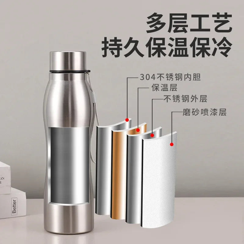 1000ml Stainless Steel Sport Water Bottle