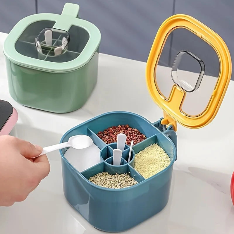 A 4-In-1 Large Capacity Seasoning Box with a Lid