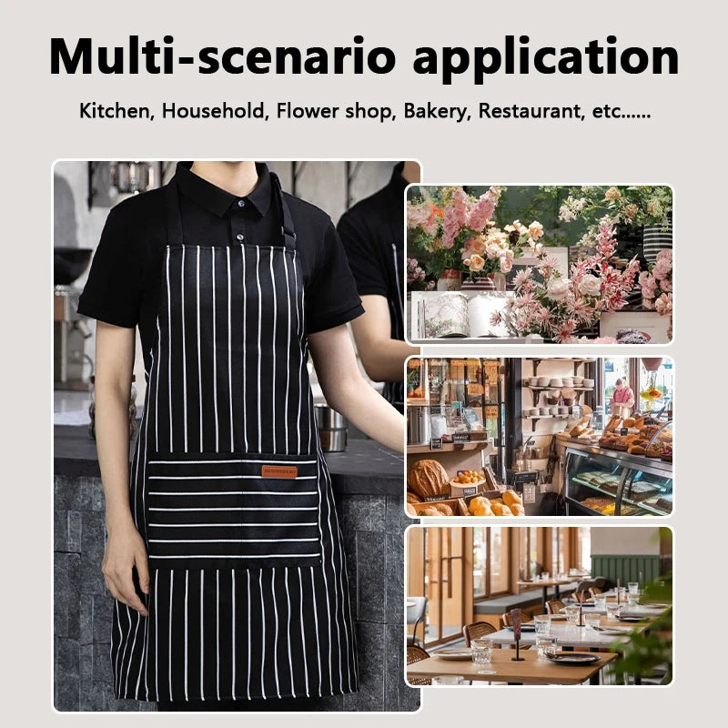 Striped Breathable Kitchen Apron