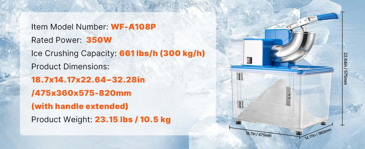 661LBS/H Commercial Ice Crusher