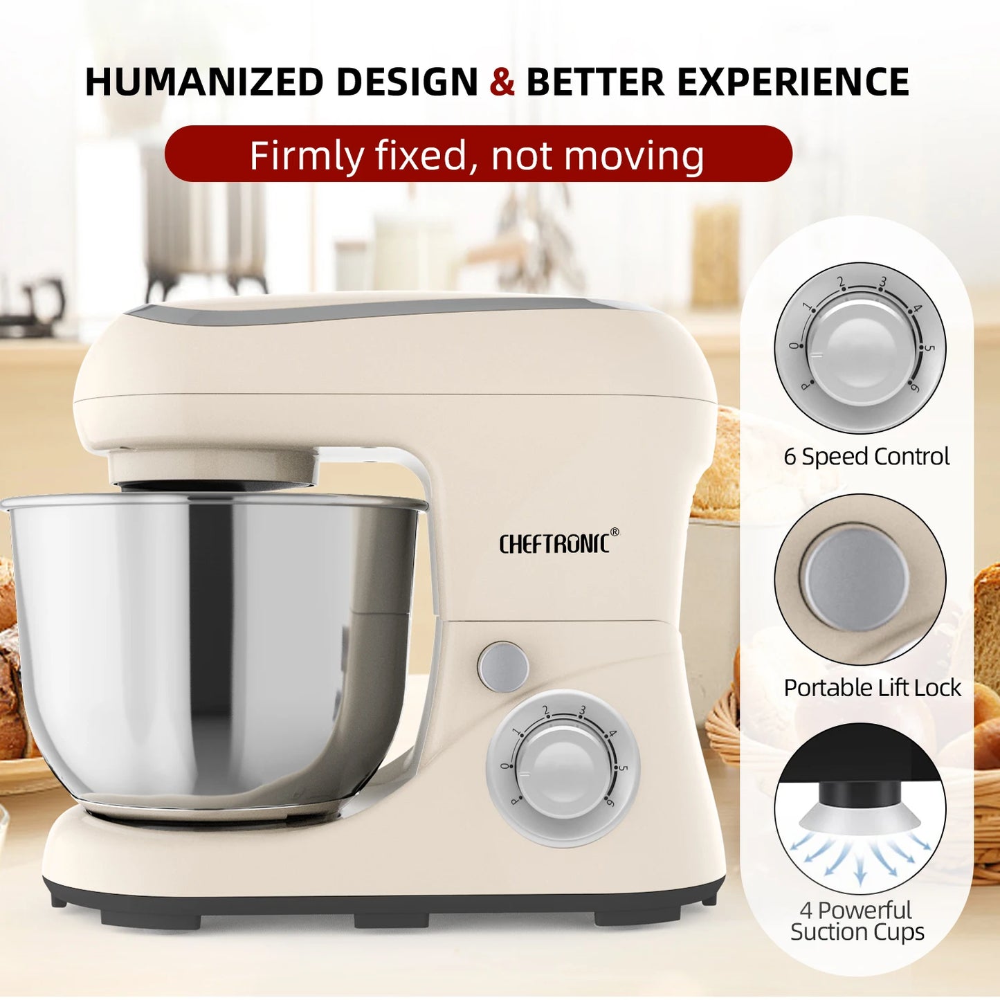 1pc CHEFTRONIC Stand Mixer,5Qt