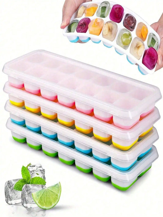 1/2/4pcs Silicone Ice Cube Trays,