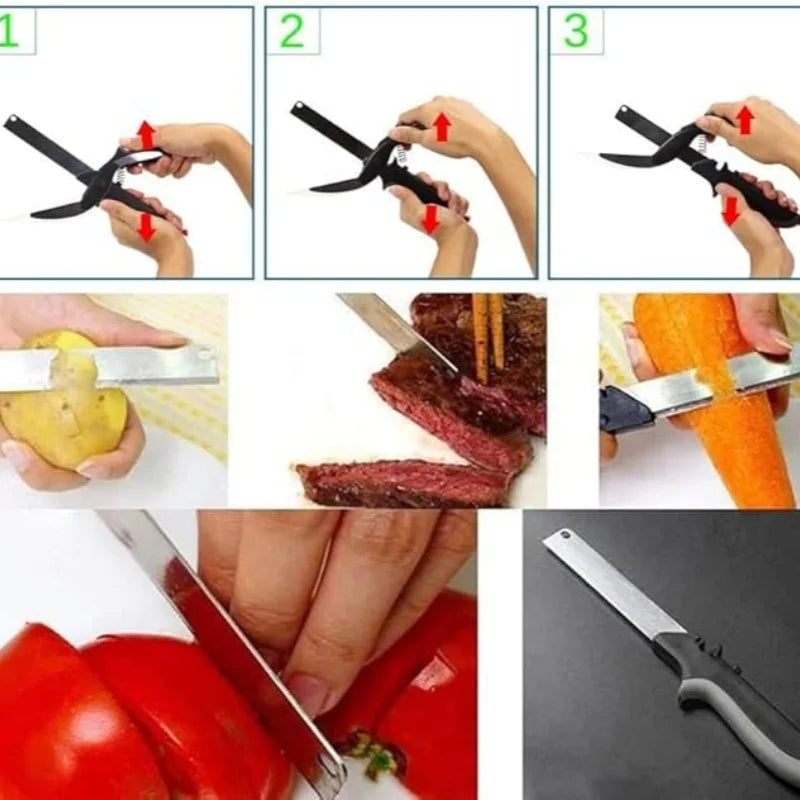 2 in 1 Kitchen Scissors for Food