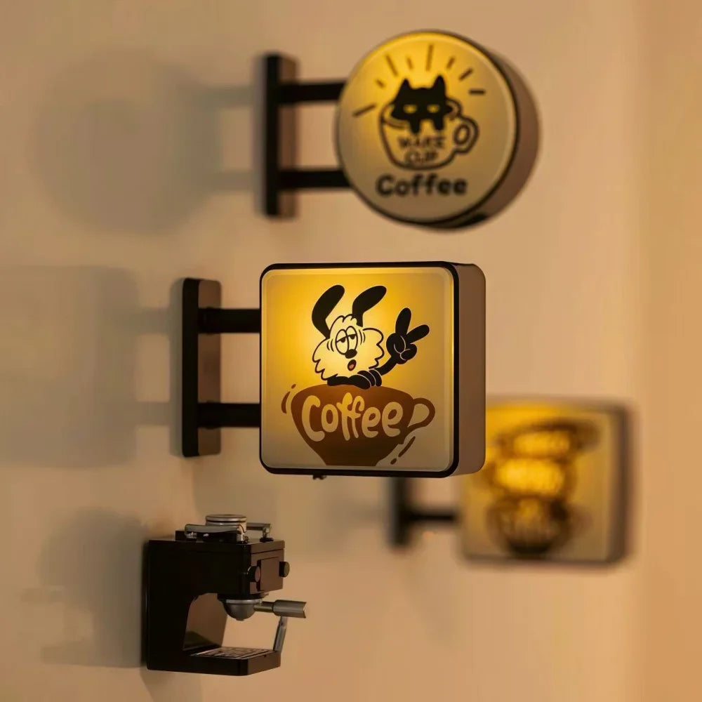 Retro Coffee Corner Creative Atmosphere Light
