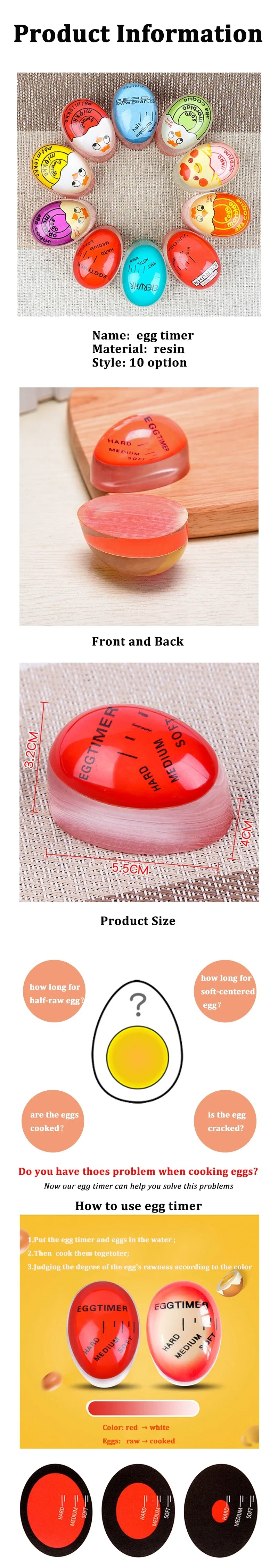 Eco-Friendly Resin Red Eggs Timer