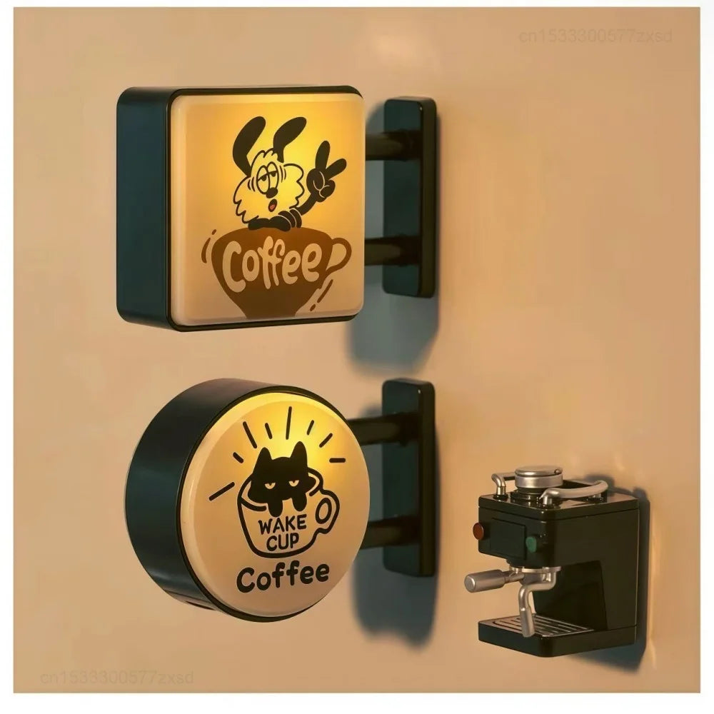 Retro Coffee Corner Creative Atmosphere Light