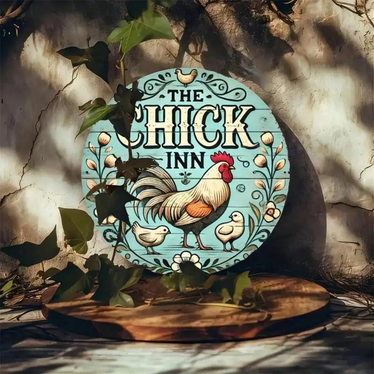 8x8" "Chicken Inn" Vintage Metal Sign
