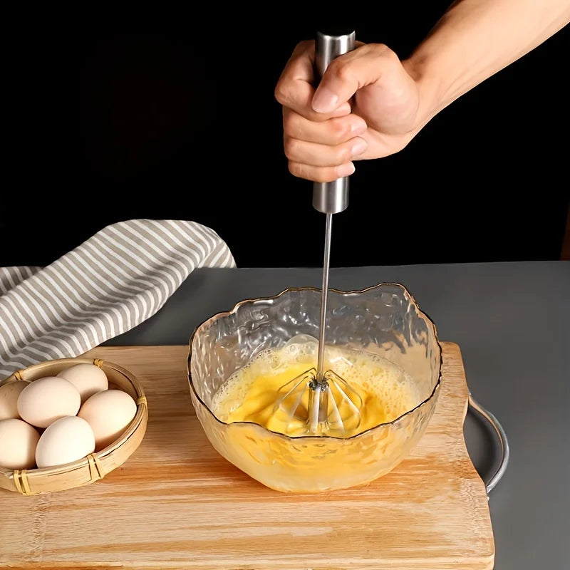 Stainless Steel Rotary Egg Beater