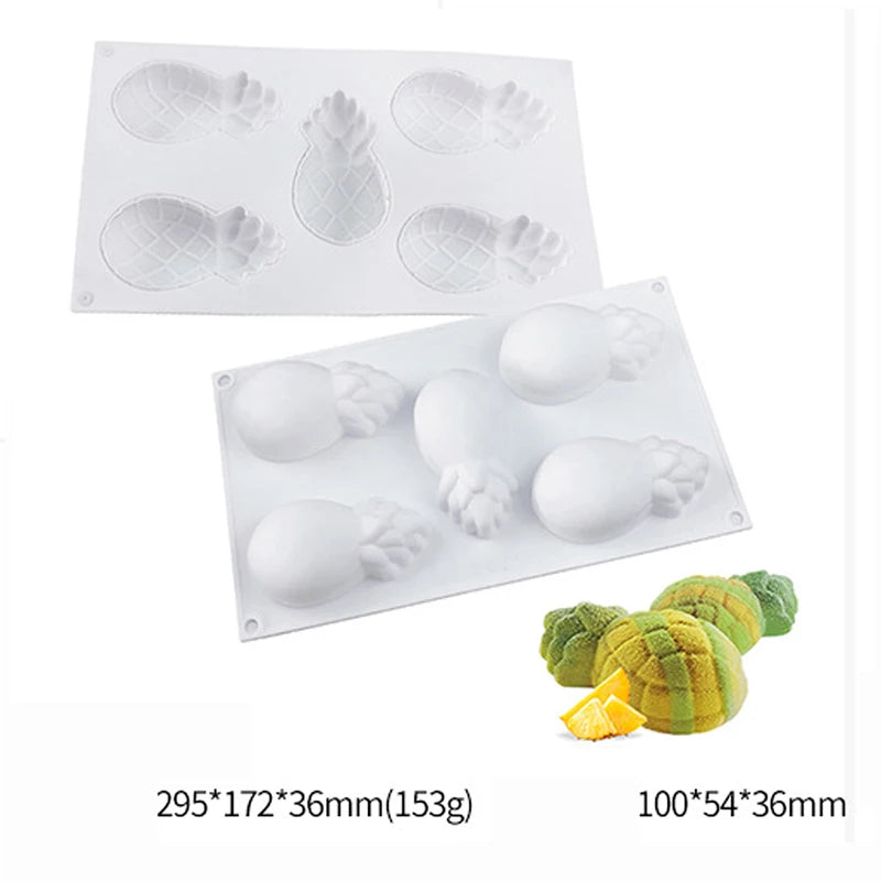 Pineapple Pear Peach Fruit Series Cake Silicone Mold
