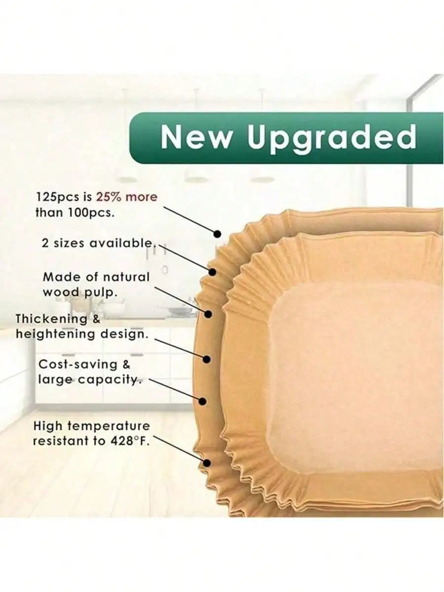 100/50pcs Disposable Square & Round Air Fryer Baking Paper,