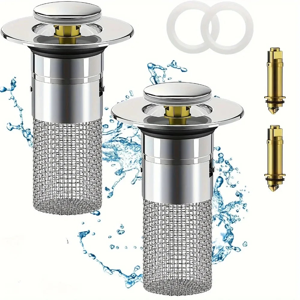 4/6/10pcs Stainless Steel Sink Plugs,