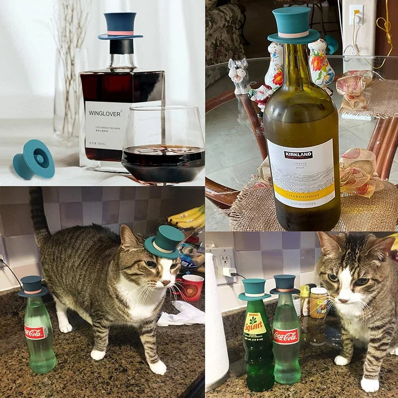 Funny Creative Hat & Poker Shape Wine Stopper